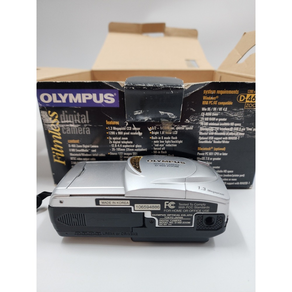 Olympus Camedia D-460 Zoom Digital Camera 1.3MP 3x Optical Zoom Silver Boxed - Picture 4 of 16